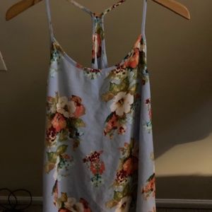 Light blue floral tank top